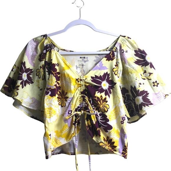 Anthropologie Maeve Cinched Peasant Floral Top - Picture 4 of 9